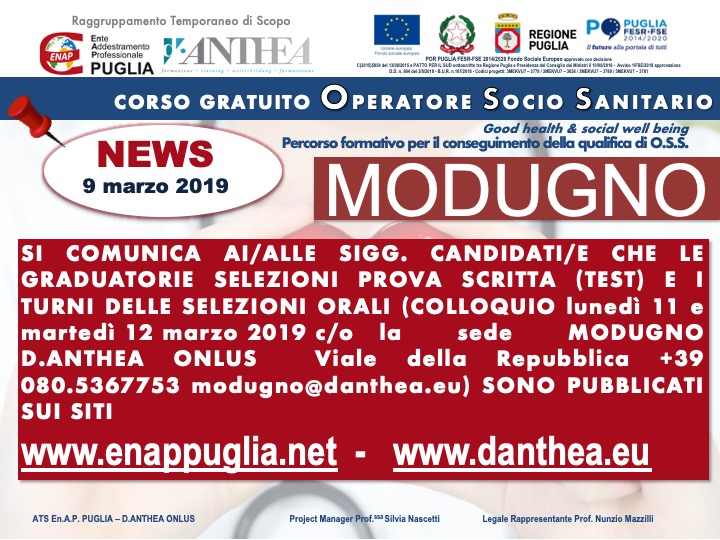 AVVISO ESAMI CORSO TARANTO