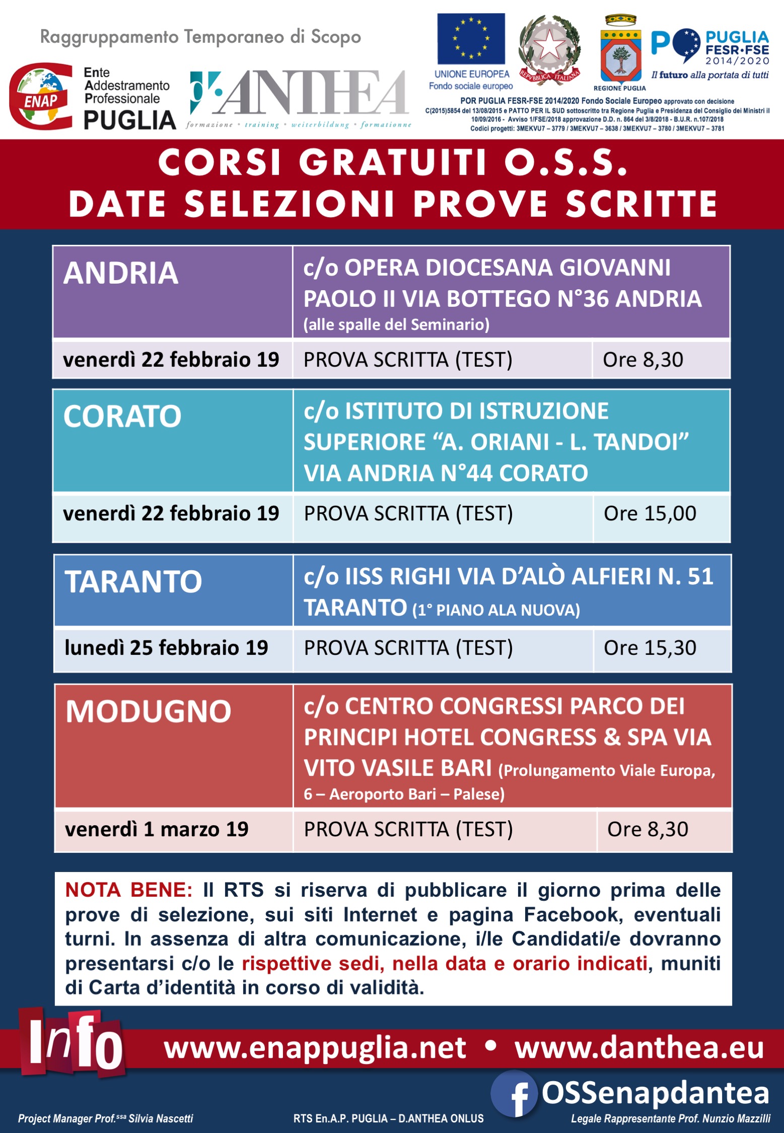 AVVISO ERRATA CORRIGE 1500 TEST 23 gen 2019